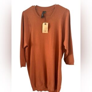 Knot Sisters Terracotta Crew Neck Sweater